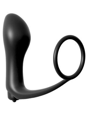 Anal Fantasy Ass Gasm Cockring Vibrating Plug Black - The Blissful Gypsy - 