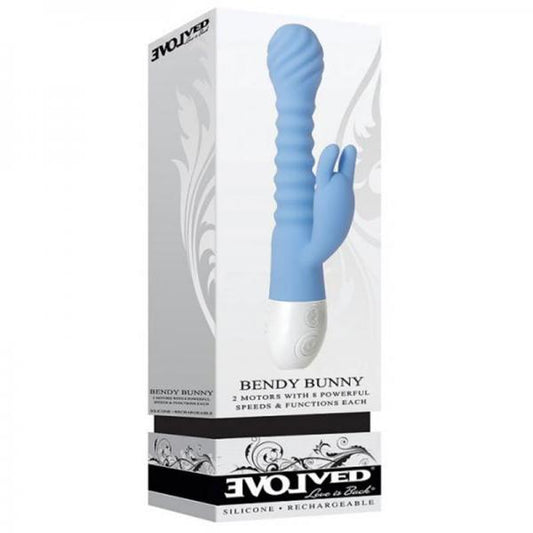 Evolved Bendy Bunny Dual Motors 8 Speeds&functions Ubs Rechargeable Cord Included Silicone Waterproo - The Blissful Gypsy - 