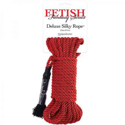 Fetish Fantasy Deluxe Silk Rope - Red - The Blissful Gypsy - 