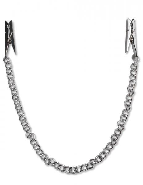 Fetish Fantasy Nipple Chain Clips Silver - The Blissful Gypsy - 