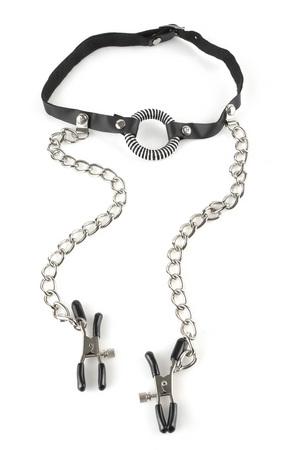 Fetish Fantasy O-Ring Gag With Nipple Clamps - The Blissful Gypsy - 