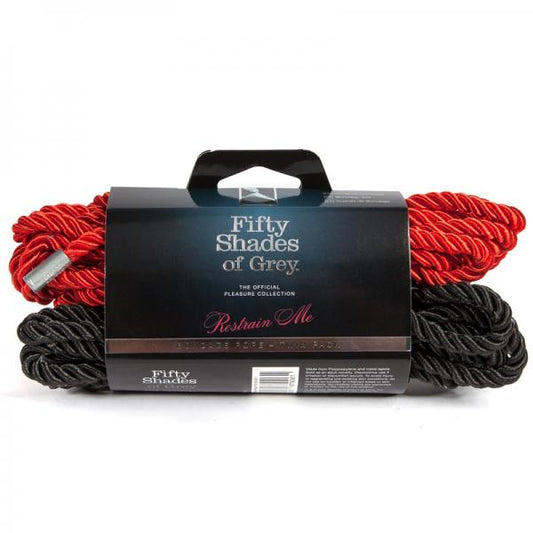 Fifty Shades Of Grey Restrain Me Bondage Rope Twin Pack (1 Red/ 1 Black) - The Blissful Gypsy - 