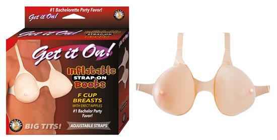 Get It On Inflatable Strap On Boobs Beige - The Blissful Gypsy - 