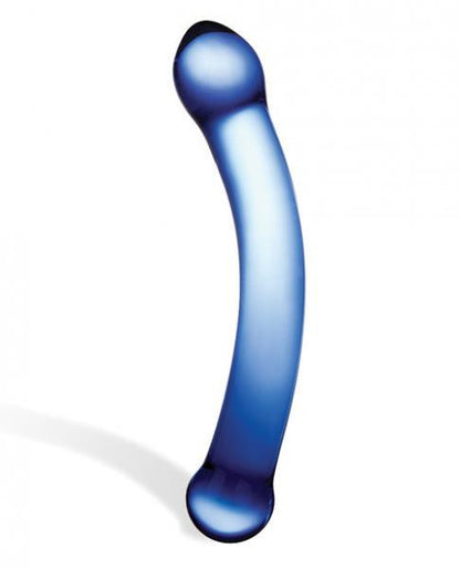 Glas 6 inches Curved Glass G-Spot Dildo Blue - The Blissful Gypsy - 