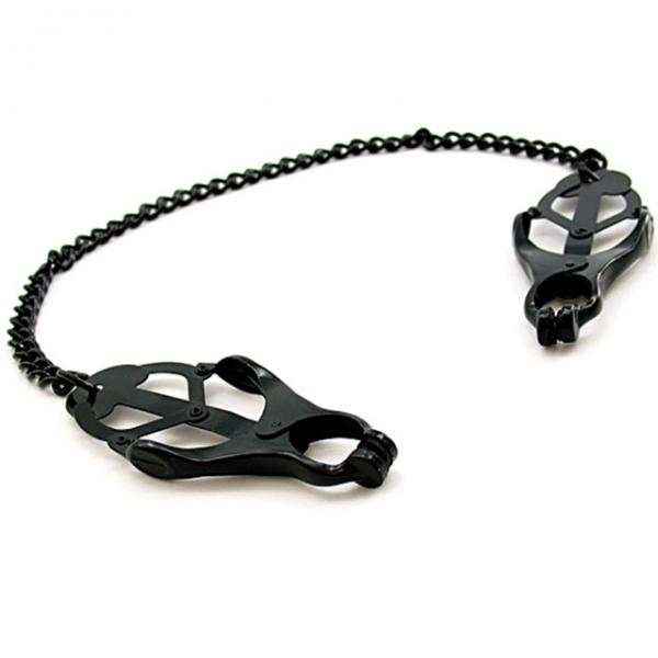 H2h Nipple Clamps Jaws W/chain (black) - The Blissful Gypsy - 
