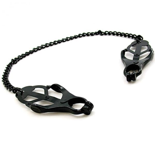 H2h Nipple Clamps Jaws W/chain (black) - The Blissful Gypsy - 
