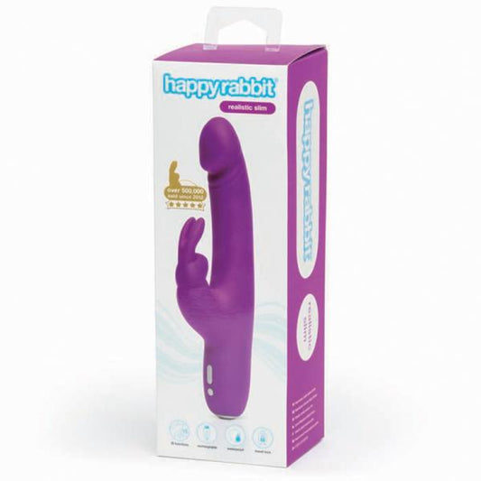 Happy Rabbit Slimline Realistic Purple - The Blissful Gypsy - 