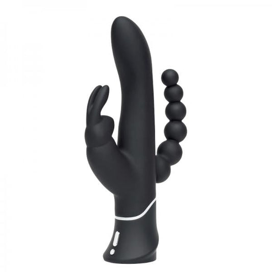 Happy Rabbit Triple Curve Black Vibrator - The Blissful Gypsy - 