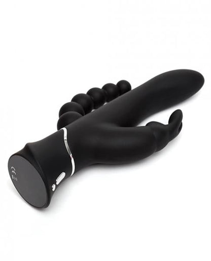 Happy Rabbit Triple Curve Black Vibrator - The Blissful Gypsy - 