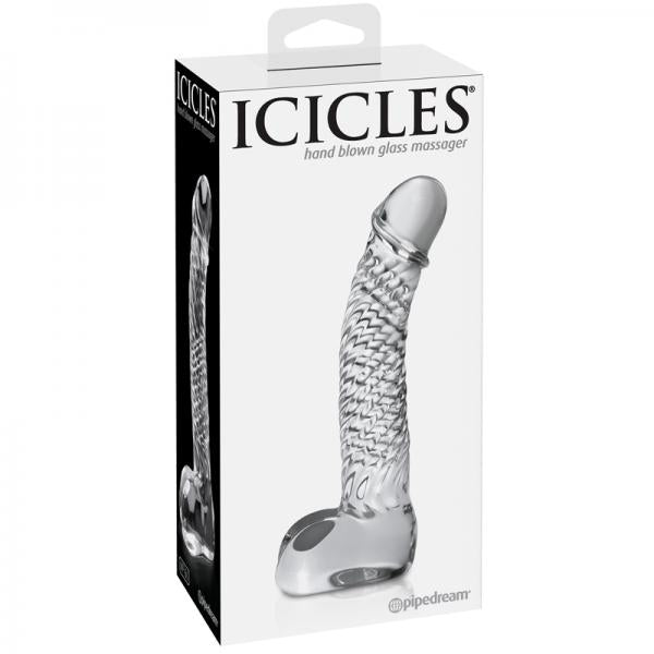 Icicles No 61 Clear Glass Realistic Dildo - The Blissful Gypsy - 