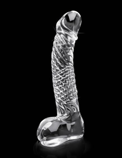 Icicles No 61 Clear Glass Realistic Dildo - The Blissful Gypsy - 