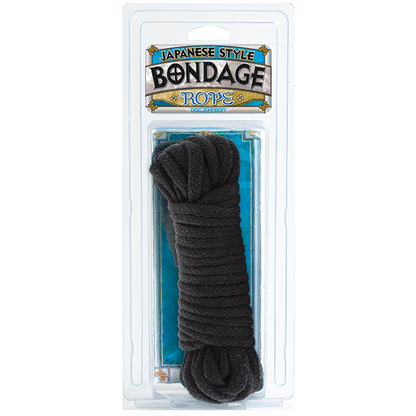 Japanese Style Bondage Rope Cotton Black 32 feet - The Blissful Gypsy - 