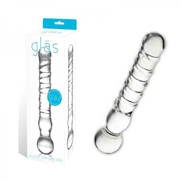 Joystick Glass Dildo Wand Anal & G-Spot Clear - The Blissful Gypsy - 