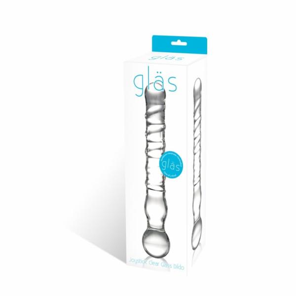 Joystick Glass Dildo Wand Anal & G-Spot Clear - The Blissful Gypsy - 