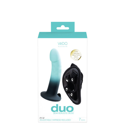Duo Semi-Realistic Dildo With Harness