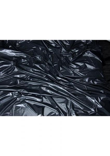 Lux Fetish Vinyl Bed Sheet California King Flat Black - The Blissful Gypsy - 
