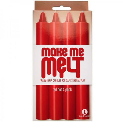 Make Me Melt Sensual Warm Drip Candles 4 Pack Red - The Blissful Gypsy - 