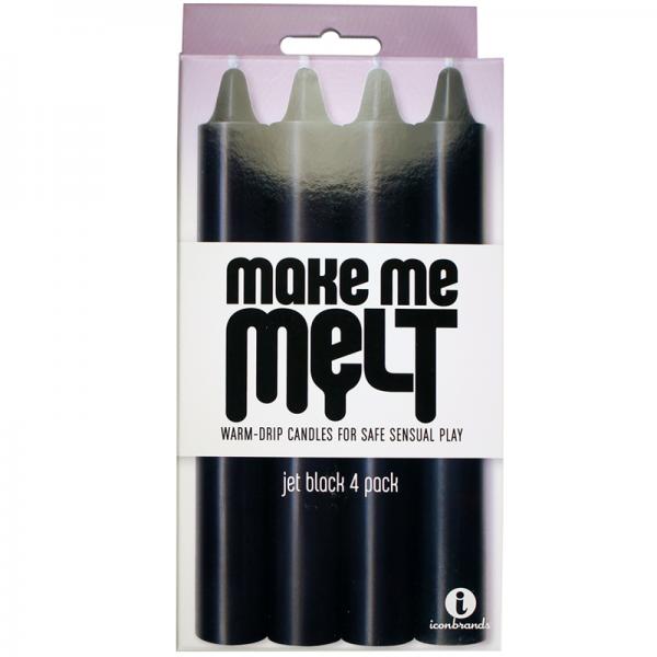 Make Me Melt Sensual Warm Drip Candles Black 4 Pack - The Blissful Gypsy - 