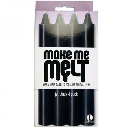 Make Me Melt Sensual Warm Drip Candles Black 4 Pack - The Blissful Gypsy - 