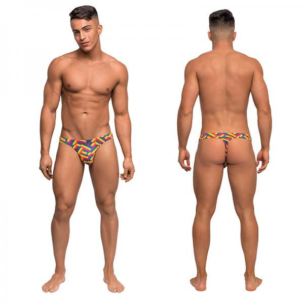 Male Power Pride Fest Bong Thong Print L/xl - The Blissful Gypsy - 