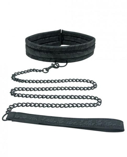 Midnight Lace Collar And Leash Black - The Blissful Gypsy - 