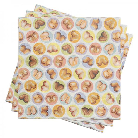 Mini Boob Napkins Pack Of 8 - The Blissful Gypsy - 