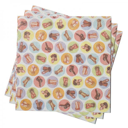 Mini Penis Napkins Pack Of 8 - The Blissful Gypsy - 