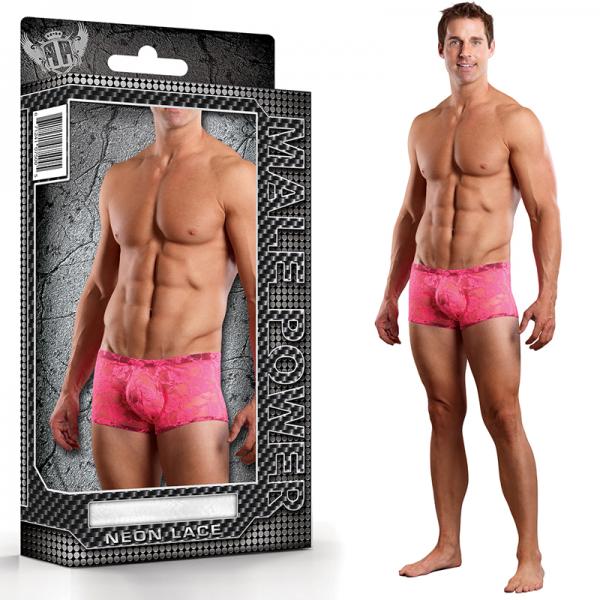 Mini Short Neon Lace Hot Pink Large - The Blissful Gypsy - 