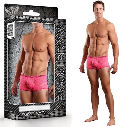 Mini Short Neon Lace Hot Pink Large - The Blissful Gypsy - 