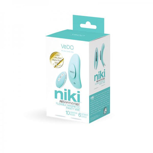 Niki Rechargeable Panty Vibe Tease Me Turquoise - The Blissful Gypsy - 
