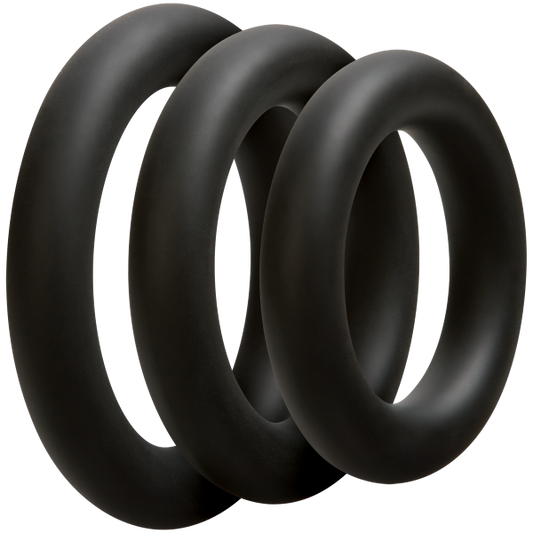 Optimale 3 C Ring Set Thick Black - The Blissful Gypsy - 