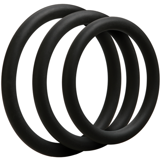 Optimale 3 Silicone C-Ring Set Thin Black - The Blissful Gypsy - 
