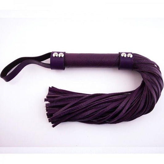 Rouge H-style Leather Flogger Purple - The Blissful Gypsy - 