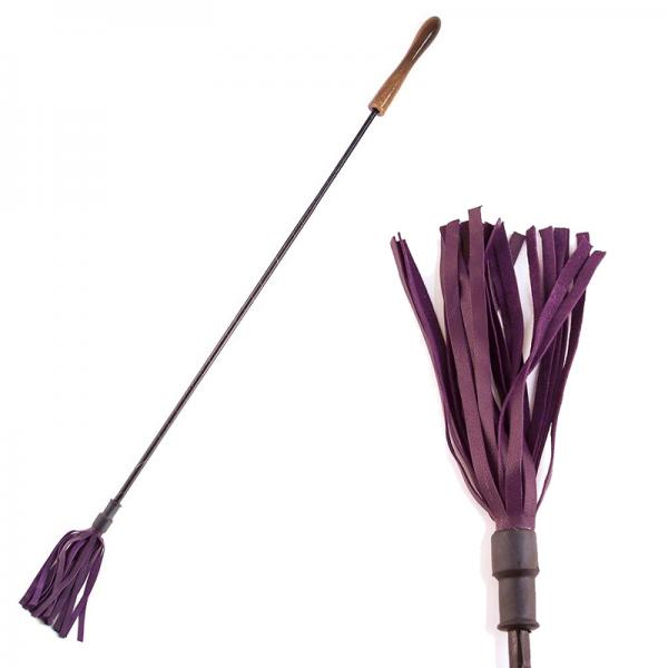 Rouge Riding Crop With Rounded Wooden Handle Purple - The Blissful Gypsy - 