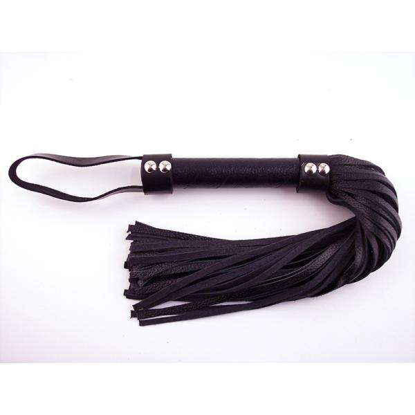 Rouge Short Leather Flogger Black - The Blissful Gypsy - 