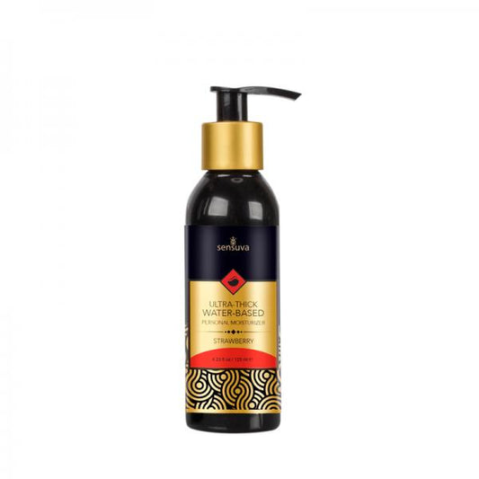 Sensuva Ultra Thick Water Based Moisturizer Strawberry 4.23oz - The Blissful Gypsy - 