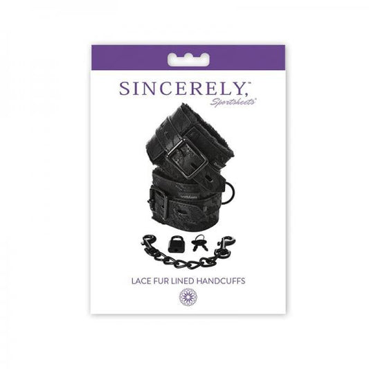 Sincerely, Ss Lace Fur Lined Handcuffs - The Blissful Gypsy - 