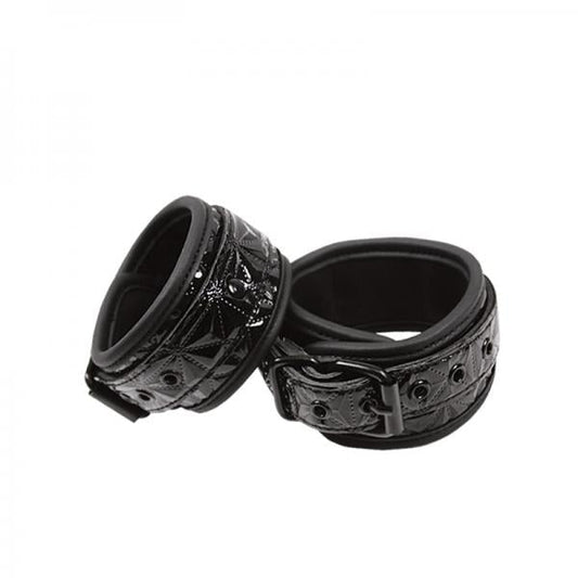 Sinful Black Wrist Cuffs - The Blissful Gypsy - 