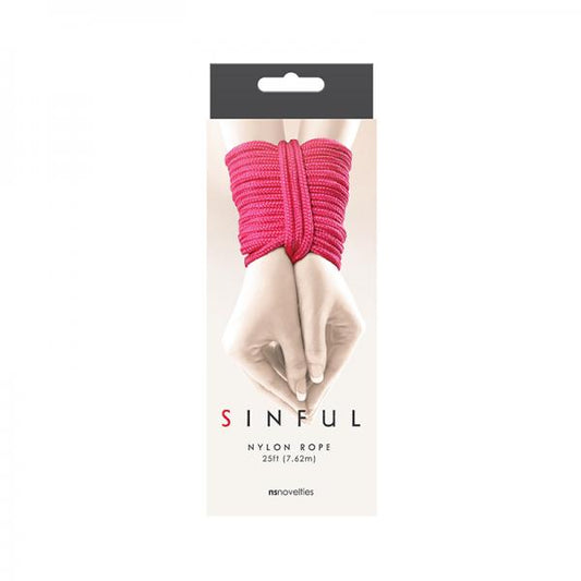 Sinful Nylon Rope 25 Ft Pink - The Blissful Gypsy - 
