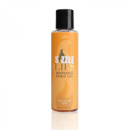 Sizzle Lips Edible Warming Gel Butter Rum 4.2oz - The Blissful Gypsy - 