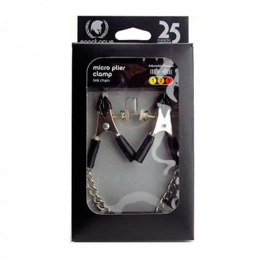 Spartacus Adjustable Nipple Clamps With Curved Chain - The Blissful Gypsy - 