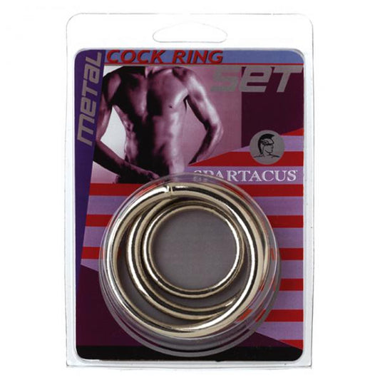Spartacus Metal Cock Ring Set ( 3 Rings) - The Blissful Gypsy - 