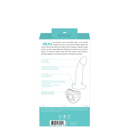 Duo Semi-Realistic Dildo With Harness