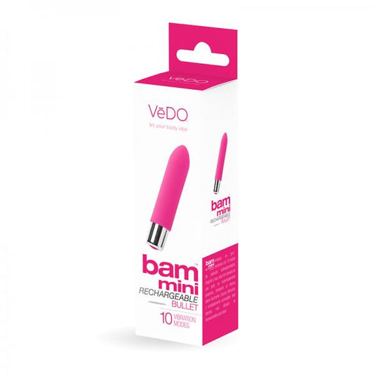 Vedo Bam Mini Rechargeable Bullet Vibe - Foxy Pink - The Blissful Gypsy - 