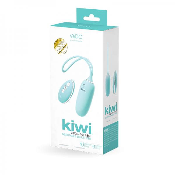 Vedo Kiwi Rechargeable Insertable Tease Me Turquise Bullet - The Blissful Gypsy - 