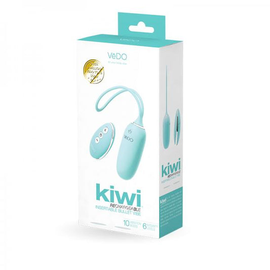 Vedo Kiwi Rechargeable Insertable Tease Me Turquise Bullet - The Blissful Gypsy - 